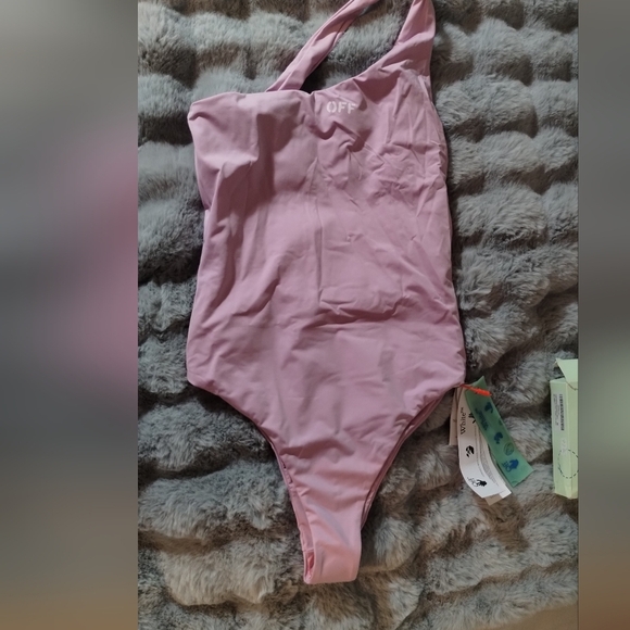 Off-White Lavender One-Piece Swimsuit Sz 42 ( Us M) Rare, sold out every where - Picture 4 of 9